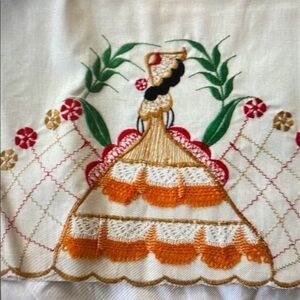Embroidered Lady Design Cloth